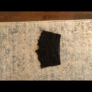 american eagle denim black shorts